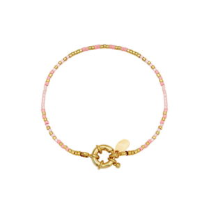 Perfect for Layering- Quinn Pink Beaded Bracelet