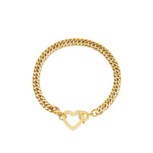 Yasmin Heart Bracelet in Gold