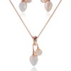 Estelle Earring & Pendant Set in Rose Gold