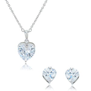 Edith Love Heart Set in Platinum