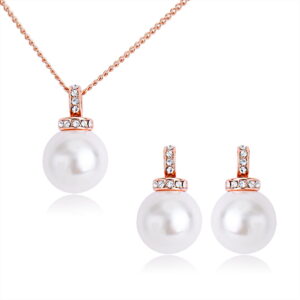 Harper Pearl Rose Gold Set