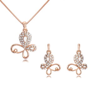 Avery Butterfly Set in Rose Gold