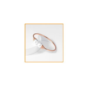 Cindy Rose Gold Pearl Bangle