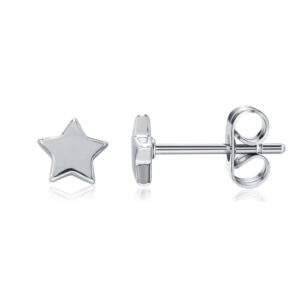 Gemma Silver Star Stud Earrings