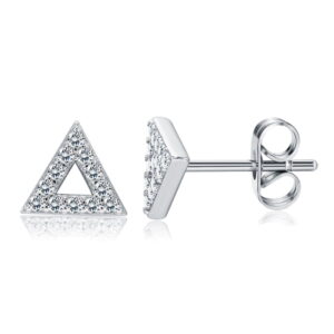 Piper Silver Triangle Stud Earrings