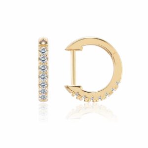 Kayla Cushion Stud in Gold