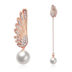 Alexis Mismatched Earrings in Rose Gold