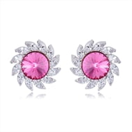 Ensley Cubic Zirconia Platinum Earrings