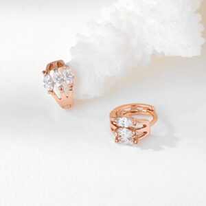 Super Comfortable Gi Gi Rose Gold Huggie Earrings