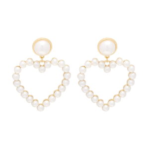 Aspen Love Heart Pearl Earrings