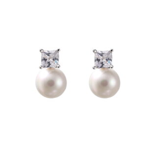 Charlee Taupe Pearl Earrings