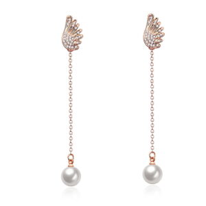 Baylee Wing Earrings in Rose Gold