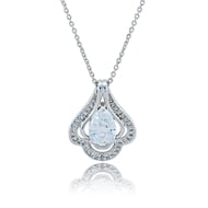 Fia Oval Cut Platinum Necklace