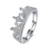 Ruby Free Size Platinum Ring