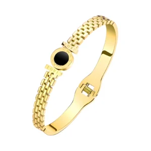 Elegant Gold-Plated Stainless Steel Bracelet