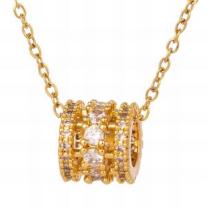 Necklace, 18K Gold Plated Steel